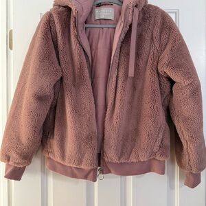 Athleta Mauve Fleece Kids Puffer Jacket